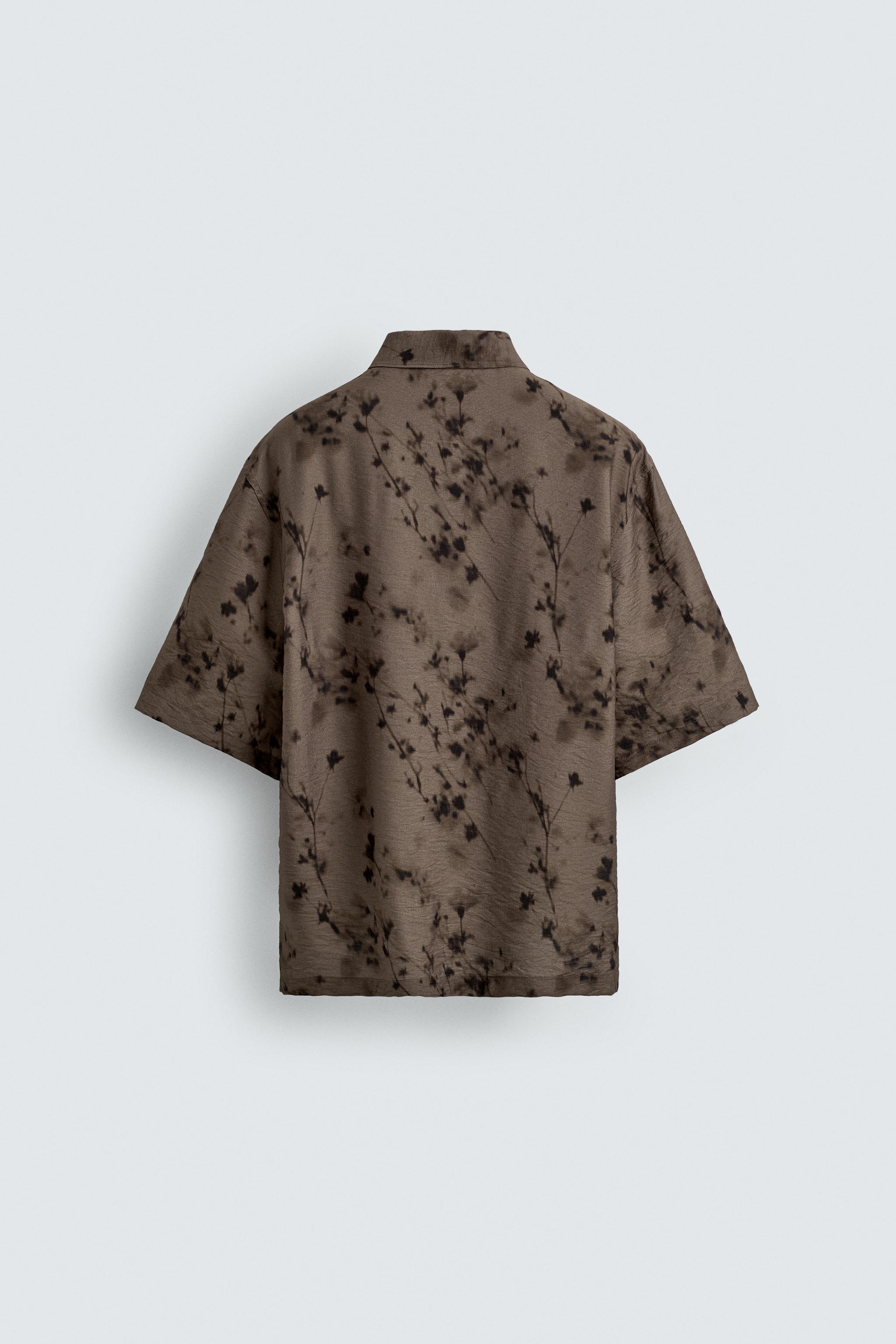 FLOWY ABSTRACT PRINT SHIRT